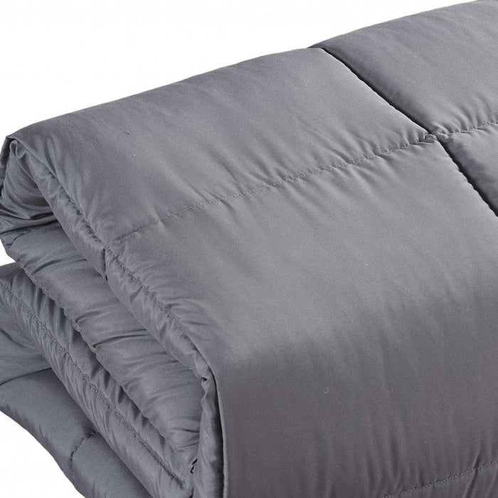 California King Medium Warmth Down Alternative Comforter - Dark Gray