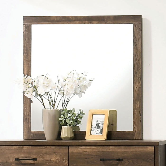 Duckworth - Mirror - Light Walnut - Simple Home Plus