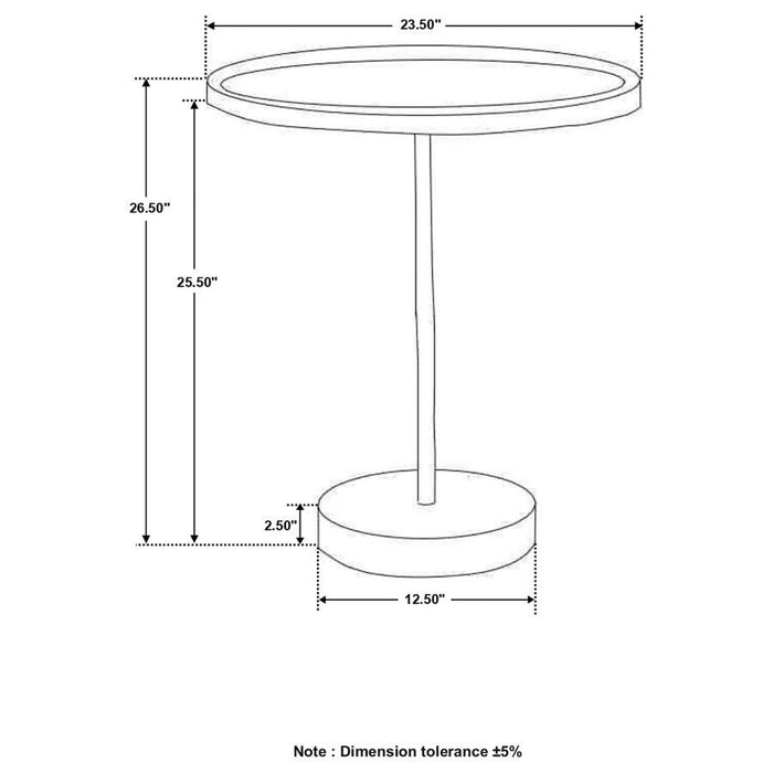 Ginevra - Round Marble Base Accent Table