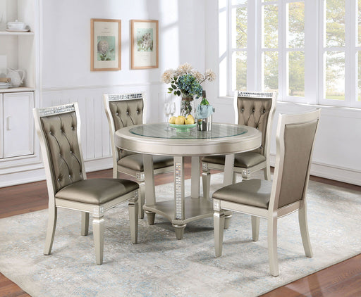 Adelina - Round Table - Champagne - Simple Home Plus