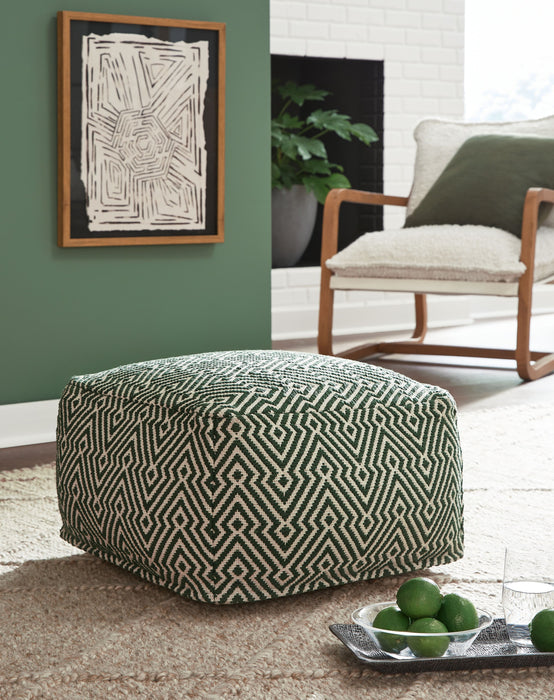 Abacy - Green / Ivory - Pouf