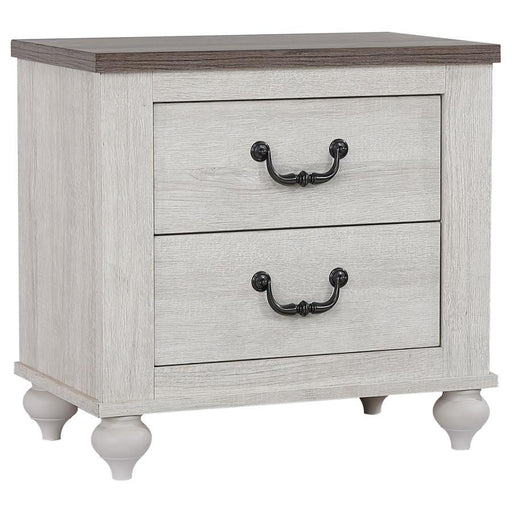 Stillwood - 2-Drawer Nightstand - Vintage Linen - Simple Home Plus