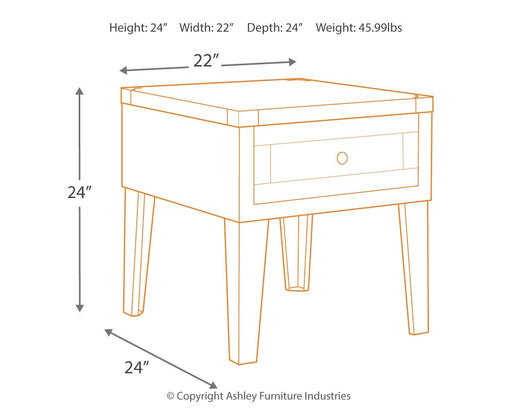 Chazney - Rustic Brown - Rectangular End Table - Simple Home Plus