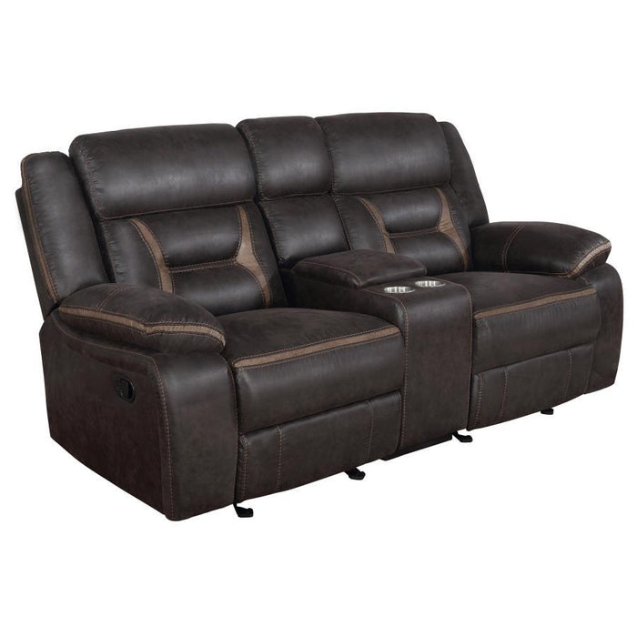 Greer - Glider Loveseat W/ Console - Simple Home Plus