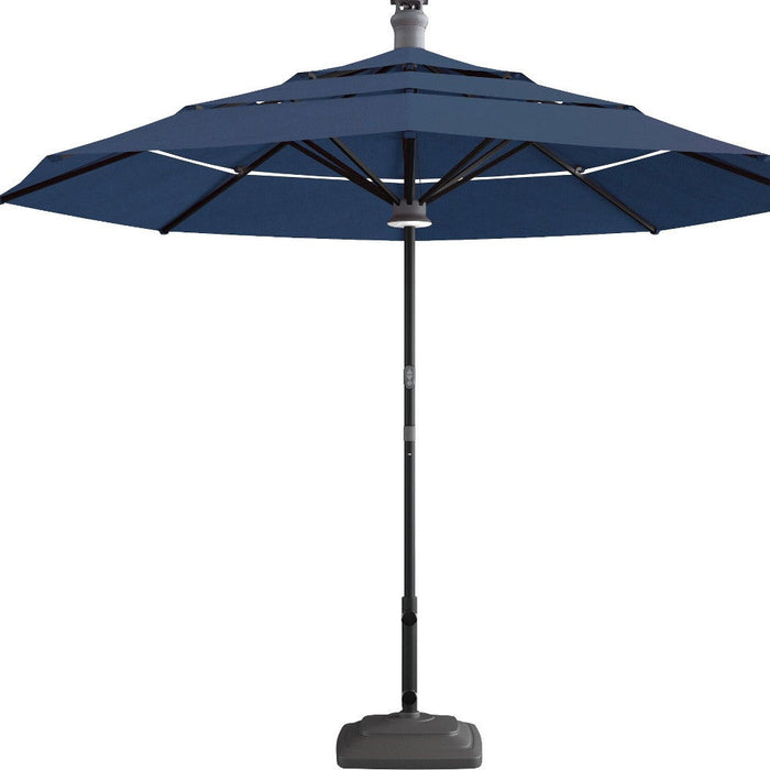 Sunbrella Octagonal Lighted Smart Market Patio Umbrella - Blue