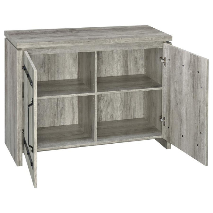 Enoch - 2-Door Accent Cabinet - Gray Driftwood - Simple Home Plus