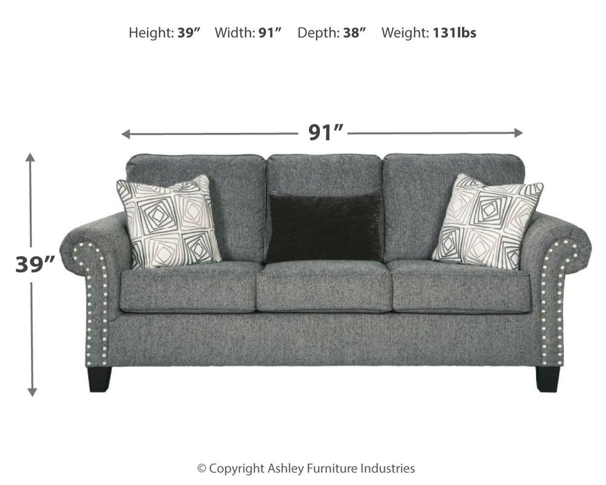 Agleno - Charcoal - Sofa - Simple Home Plus