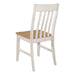 Kirby - Slat Back Side Chair (Set of 2) - Natural And Rustic Off White - Simple Home Plus