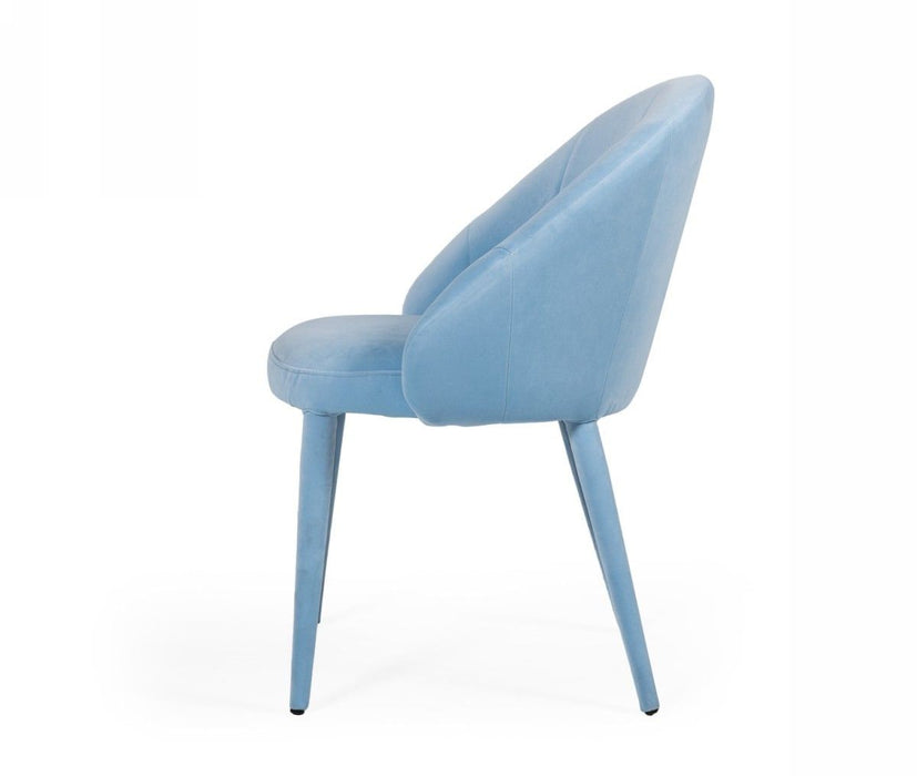 Fabric Wrapped Dining Chair - Blue