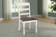 Madelyn - Ladder Back Side Chairs (Set of 2) - Dark Cocoa And Coastal White - Simple Home Plus