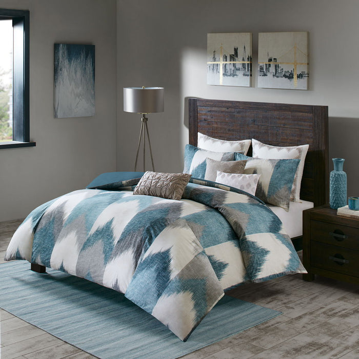 Alpine - 3 Piece Comforter Mini Set - Aqua