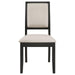 Louise - Upholstered Dining Side Chairs (Set of 2) - Black And Cream - Simple Home Plus