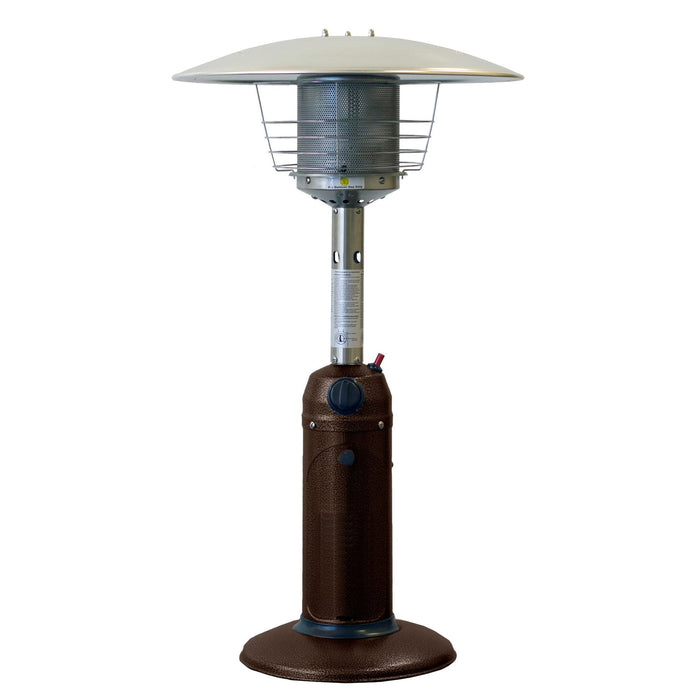 11000 Btu Steel Propane Cylindrical Pole Tabletop Patio Heater - Bronze