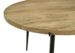 Pilar - Round Solid Wood Top Coffee Table - Natural And Black - Simple Home Plus