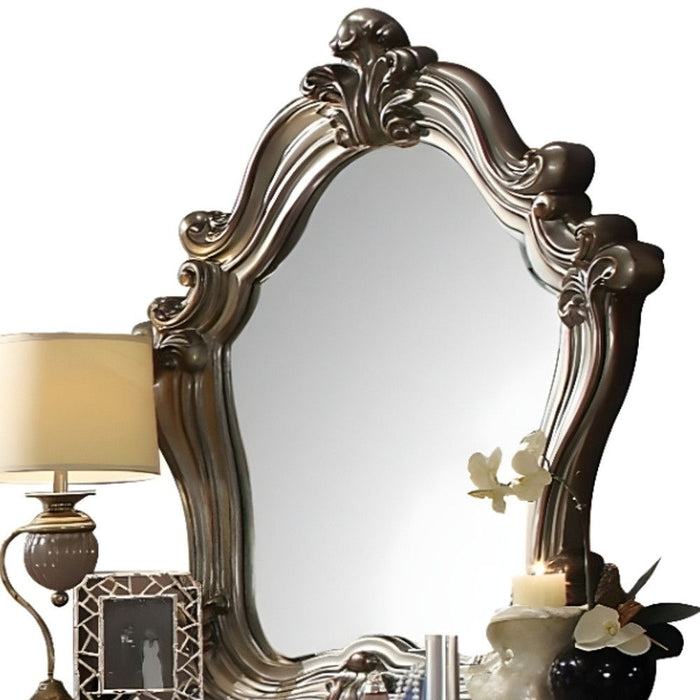 47" Antique Irregular Dresser Mirror - Platinum