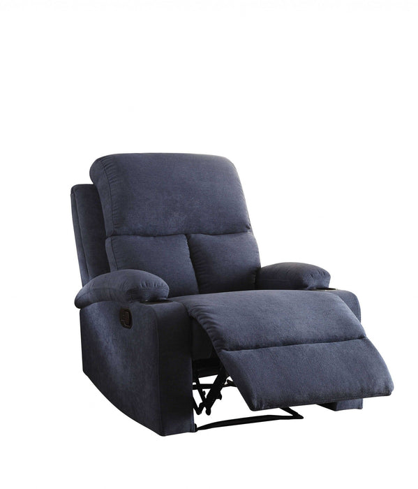 Linen Recliner - Blue