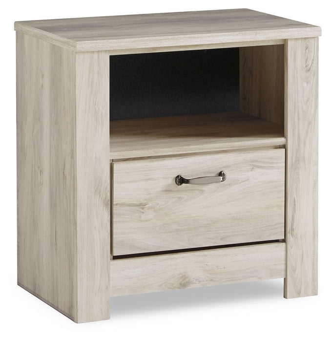 Bellaby - Whitewash - One Drawer Night Stand - Simple Home Plus