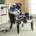 Trea - Cowhide Print Accent Chair - Black And White - Simple Home Plus