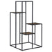 Rito - 4-Tier Display Shelf - Rustic Brown And Black - Simple Home Plus