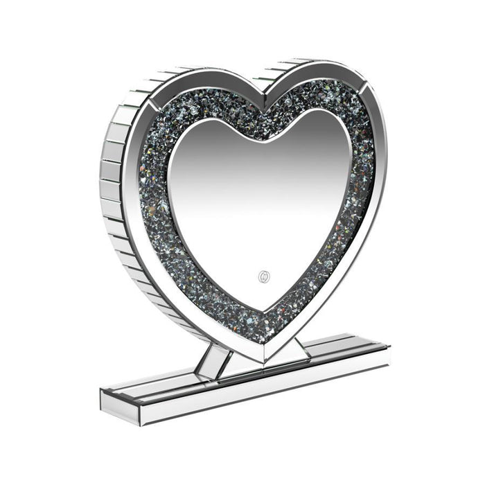 Euston - Heart Shape Table - Mirror Silver - Simple Home Plus