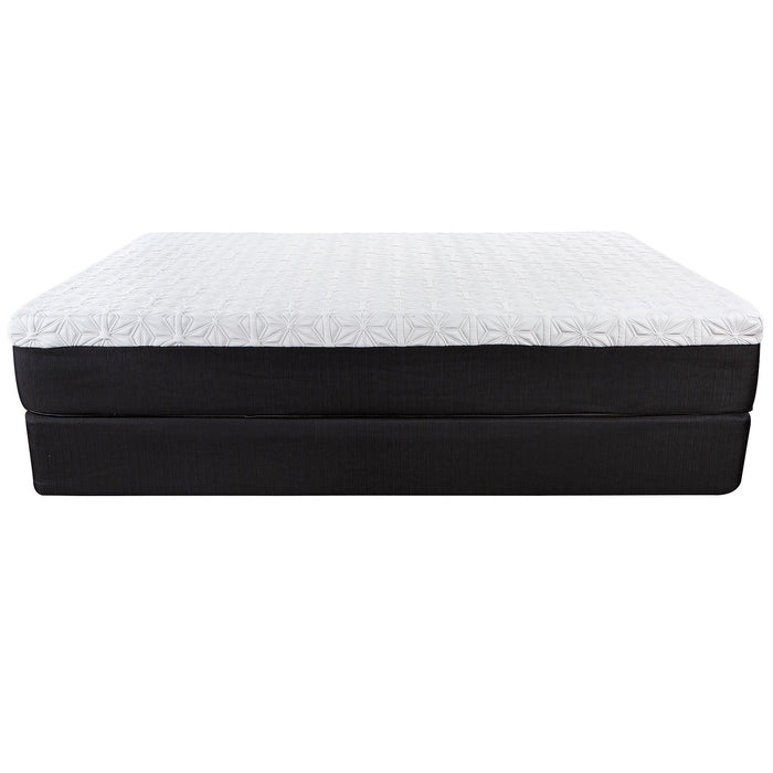 10.5" Twin Lux Gel Infused Memory Foam And High Density Foam Mattress - White / Black