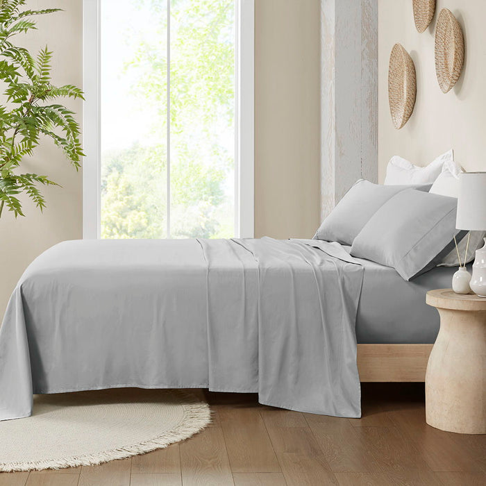 300 Thread Count Organic Cotton - Queen Deep Pocket Sheet Set - Grey