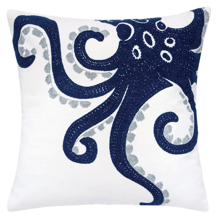 Maura - Pillow (Set of 2) - White / Blue - Simple Home Plus