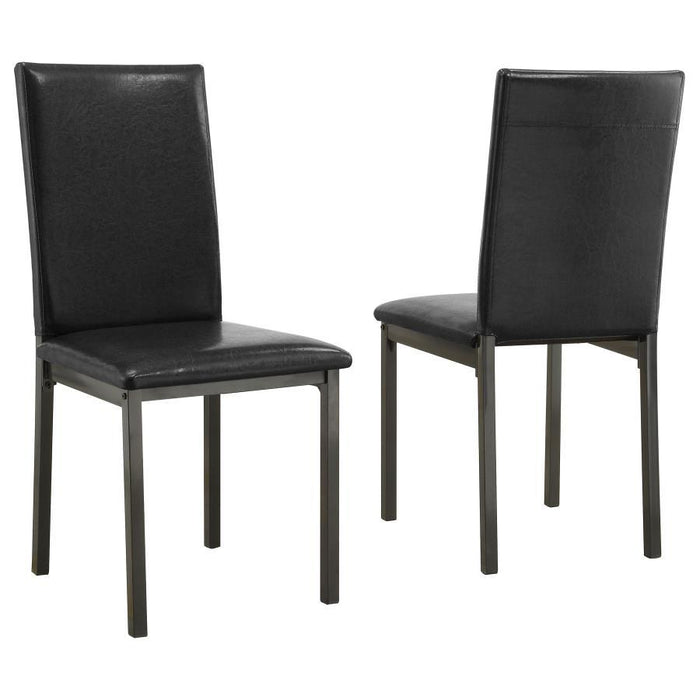 Garza - Upholstered Dining Chairs (Set of 2) - Black - Simple Home Plus