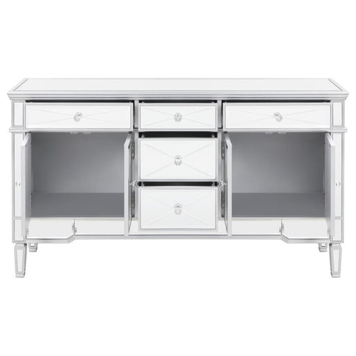 Duchess - 5-Drawer Accent Cabinet - Silver - Simple Home Plus