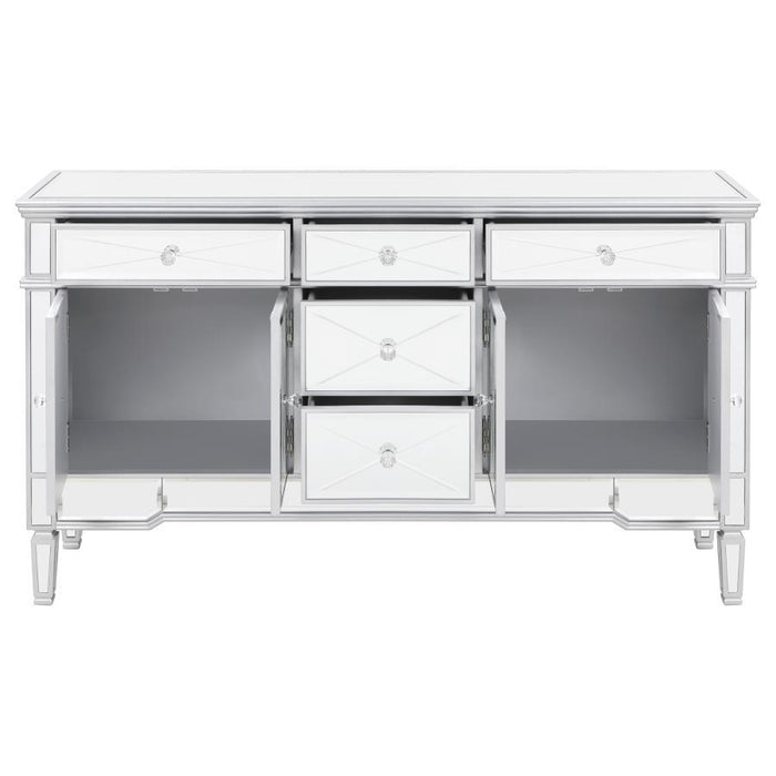 Duchess - 5-Drawer Accent Cabinet - Silver - Simple Home Plus