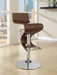 Covina - Adjustable Bar Stool - Walnut And Chrome - Simple Home Plus