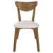 Kersey - Dining Side Chairs With Curved Backs (Set of 2) - Beige And Chestnut - Simple Home Plus