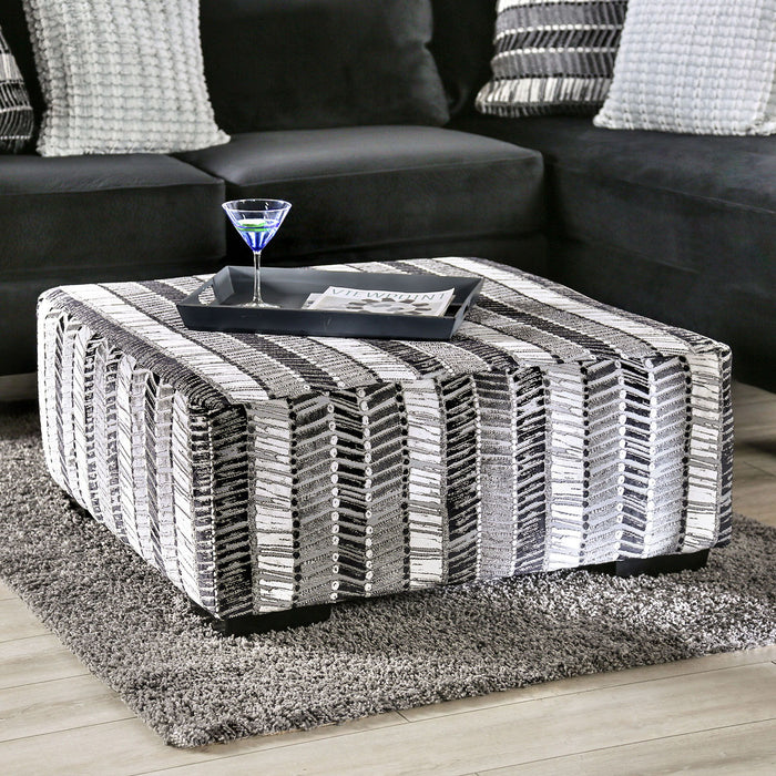 Modbury - Ottoman - Stripe Multi - Simple Home Plus