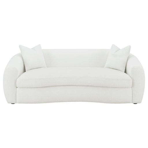 Isabella - Upholstered Tight Back Sofa - White - Simple Home Plus