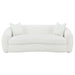 Isabella - Upholstered Tight Back Sofa - White - Simple Home Plus