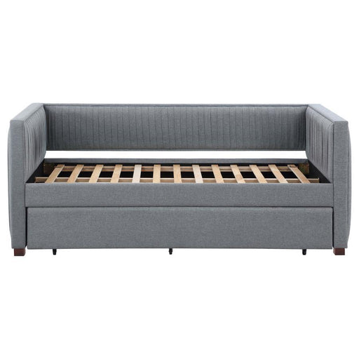 Brodie - Upholstered Twin Daybed With Trundle - Gray - Simple Home Plus