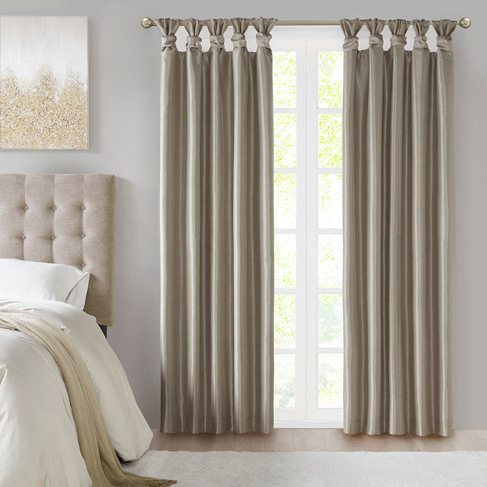 Emilia - Twist Tab Total Blackout Window Curtain - Pewter