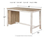 Skempton - White - Rectangular Counter Table With Storage - Simple Home Plus