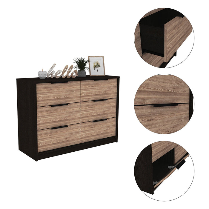 Modern Rustic Dresser - Black / Natural