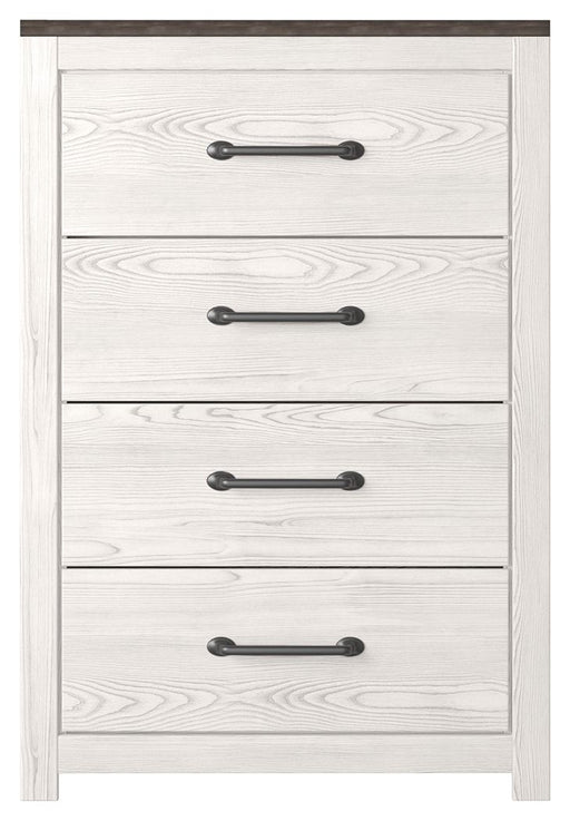 Gerridan - White / Gray - Four Drawer Chest - Simple Home Plus