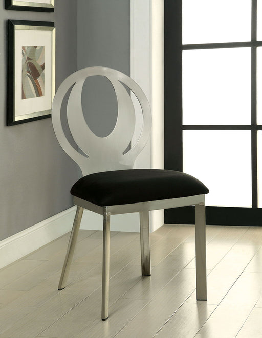 Orla - Side Chair (Set of 2) - Silver / Black - Simple Home Plus