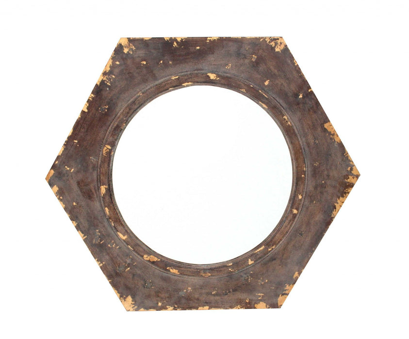 Hexagon Accent Mirror - Bronze