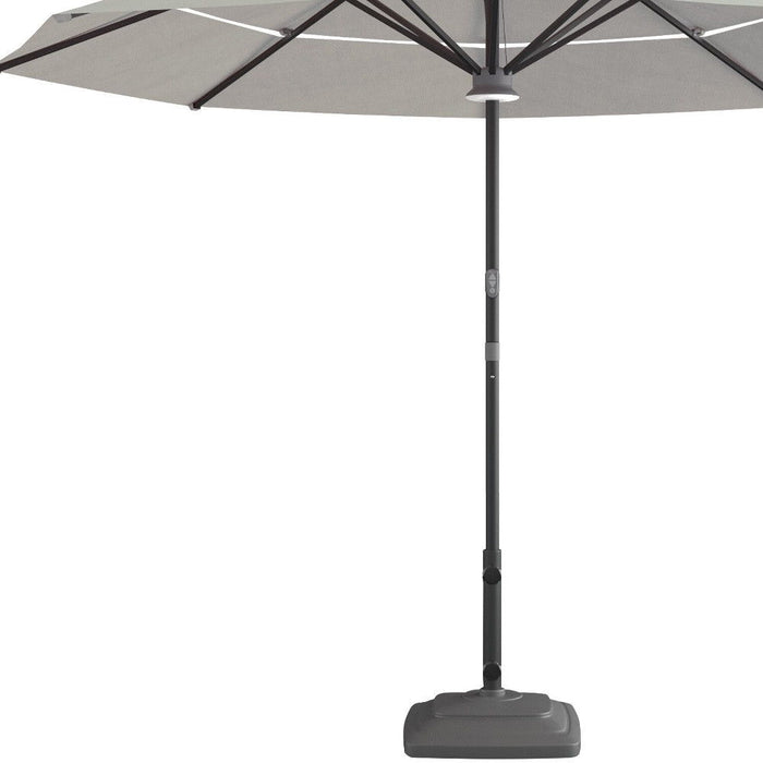 Color Sunbrella Octagonal Lighted Market Smart Patio Umbrella - White