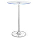 Thea - LED Bar Table - Chrome And Clear - Simple Home Plus