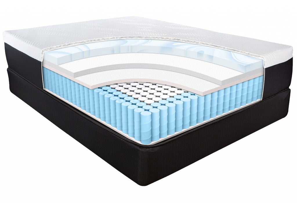 13" Twin Hybrid Lux Memory Foam And Wrapped Coil Mattress - White / Black