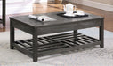 Cliffview - Lift Top Coffee Table With Storage - Cavities Gray - Simple Home Plus