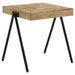 Avery - Square End Table With Metal Legs - Natural And Black - Simple Home Plus