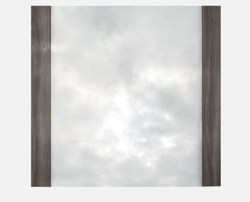 41" Mirror Glass And Veneer - Gray