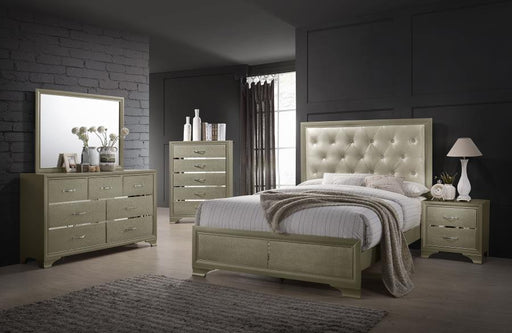 Beaumont - 5-Drawer Rectangular Chest - Champagne - Simple Home Plus