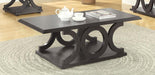 Shelly - C-Shaped Base - Coffee Table - Cappuccino - Simple Home Plus